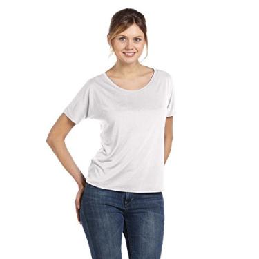 Imagem de Bella 8816 Camiseta feminina despojada - Branca 44; 2GG