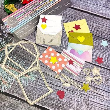 Imagem de Alinacutle 1 peça de matriz de corte de metal para fazer cartões feitos à mão álbum de recortes papel presente decoração de férias modelo feito à mão - alinacutle (mini envelope)