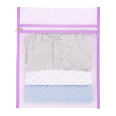 Imagem de Kit 6 Saquinhos de Maternidade de Filó Com Viés e Zíper Menino Menina 