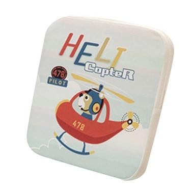 Imagem de EHJRE Capa de Assento para Cadeira de Jantar, Almofada Antiderrapante com Design Infantil E Alças, Helicóptero, 40cm x 40cm x 5cm