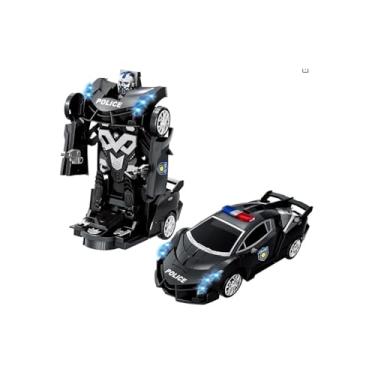 Imagem de Super Guardiões Carrinho Robô de Brinquedo, Polipropileno, Amarelo e Cinza, 37x37x7cm, com Adesivos, para Crianças Acima de 3 Anos