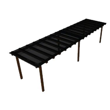 Imagem de Kit Policarbonato Fume 4mm 8,00m X 1,50m - Perfis Naturais