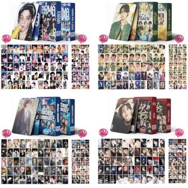 Imagem de MeiYiYou Pacote com 4/220PCS Stray-Kids Photocards, 2024-2025 Stray-Kids HOP GIANT ATE Álbum Cartões Lomo Cartões para Coleção (Vermelho)