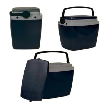 Imagem de Caixa Térmica Cooler 34 Litros 50 Latas Praia Piscina Lazer Jardim Camping Porta Copo Resistente(Preta)