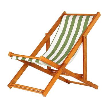 Imagem de Espreguiçadeira Preguiçosa Dobrável Mel Sb-list Verde-branco
