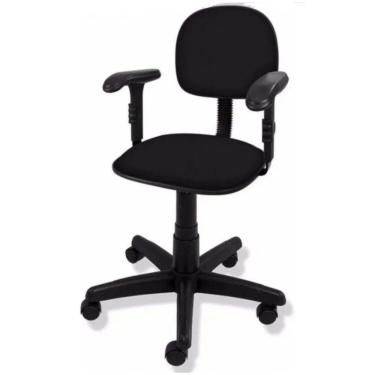 Imagem de Cadeira Secretária Giratória Com Braço Preta