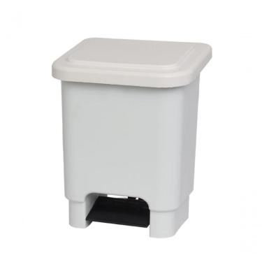 Imagem de Lixeira 15l Retangular C/pedal Branco Lar Plasticos 13199