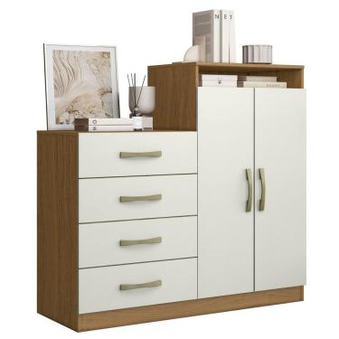 Imagem de Cômoda 2 Portas 4 Gavetas Lucy Atacama Off White