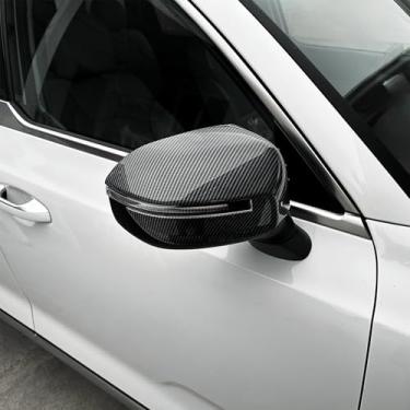 Imagem de Capa de espelho exterior ABS com recorte de seta compatível com acessórios Kia Telluride 2020-2024, acessórios de espelho retrovisor lateral elegantes, acabamento antiarranhões e brilhante (padrão de