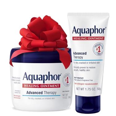 Imagem de (Set) - Aquaphor Healing Ointment - Moisturising Skin Protectant For Dry Cracked Hands, Heels and Elbows - 410ml jar + 50ml tube, 470ml