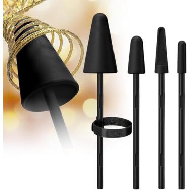 Imagem de Estabilizador universal de topo de árvore de Natal – 4 peças de suporte de topo de árvore de Natal seguro sem oscilação para estrelas, anjos, suporte de topo pronto para usar, adequado para todas as