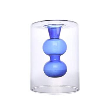 Imagem de Estink Vaso de Vidro de Garrafa de Aromaterapia de Duas Camadas para Plantas Decoração de Terrário Hidropônico Com Design Elegante de Design Curvo para Escritório para Escritório de (3)