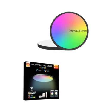 Imagem de Luminária De Teto LED Inteligente WiFi 24W RGBCW Lustre 220V Para Quar
