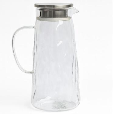 Imagem de Jarra de Vidro Borossilicato 1,5L com Tampa Inox e Vedação - Jarra de 