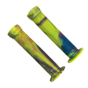 Imagem de Par De Manoplas Punho Luva Gios 150mm Bicicleta Bike Bmx Freeride Mtb Mesclado Cores (Amarelo/Colorido)