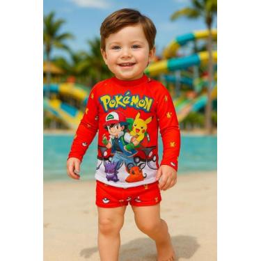 Imagem de Conjunto UV Infantil Menino Proteção Solar 50+ Pokemon - Nalu_kids, 10