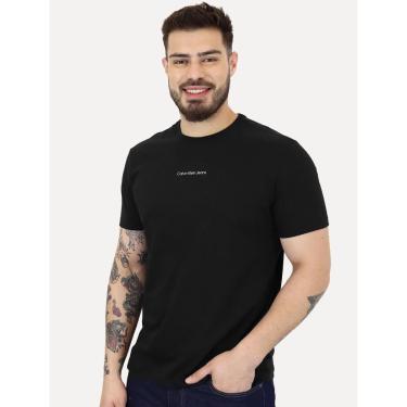 Imagem de Camiseta Calvin Klein Jeans Masculina Institutional Small Logo Preta-Masculino