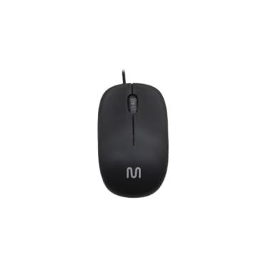 Imagem de Mouse Para Computador com Fio USB, Óptico 1000 DPI, Ergonômico Ambidestro, Preto, Plástico ABS, Modelo MS130, 12x6x3cm, 98g