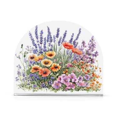 Imagem de xigua Porta-guardanapos para mesas de flores silvestres e borboletas – Porta-guardanapos para cozinha, porta-guardanapos de mesa, porta-guardanapos de coquetel, porta-guardanapos de papel403