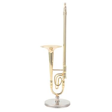 Imagem de YOUTHINK Modelo de Trombone Em Miniatura, Instrumentos Musicais de Latão Com Acabamento Requintado, Perfeito para Decoração de Casa e Presente para Amantes de Música