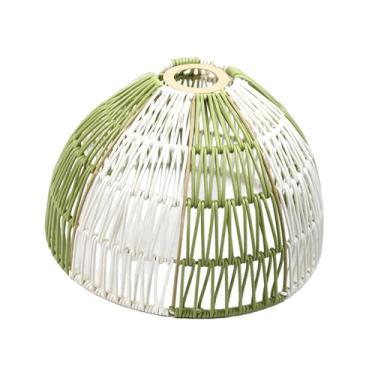 Imagem de Baoblaze Abajur de tecido artesanal para luminária pendente, estilo boho vintage, ideal para quarto, café, sala de jantar e hotel.