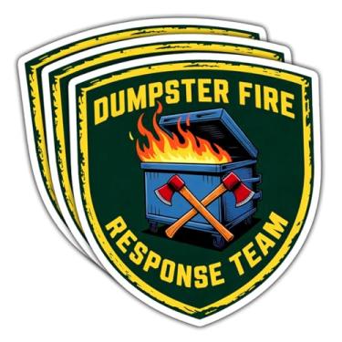 Imagem de Adesivo engraçado da equipe de resposta ao fogo da lixeira, adesivos de fogo do lixo, decalque de vinil de humor sarcástico para laptop, garrafa de água, capacete, caixa de ferramentas ou janela de