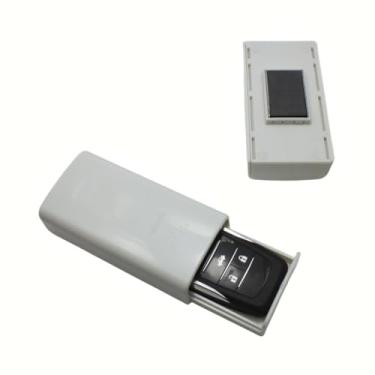 Imagem de Caixa magnética para chave oculta ímã forte para chave de carro cofre de emergência caixa secreta oculta uma chave de casa cofre (branco)