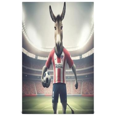 Imagem de Joisal Lindo conjunto de toalhas de prato de cozinha com estampa de burro de desenho animado decorativo bonito toalha de mão para secar pratos macios absorventes 45 x 71 cm, 1 pacote