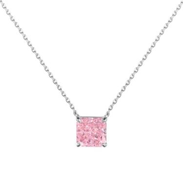 Imagem de GemKing DY190515-S-G-WH Fashion Fine Jewelry S925 Prata Ródio 18K Banhado a Ouro Pedra Olho de Gato Lucky Quatro Folhas Colar Pingente Trevo, Prata esterlina, Sem Pedra Preciosa