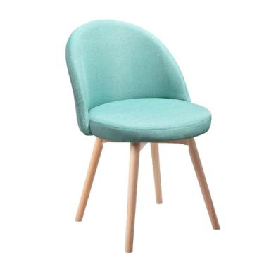 Imagem de HGTRH Cadeiras de jantar giratórias, cadeiras de conferência com suporte curvo, braçadeira de braço aprimorada com pernas de madeira maciça cadeira lounge B 1 peça