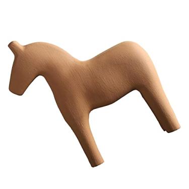 Imagem de YOUTHINK Estatueta de Cavalo de Madeira, Estatuetas Colecionáveis ​​Estatueta de Cavalo Estátua de Artesanato Sueco Vintage para Escritório Familiar Pintura de Mesa Brinquedo Decoração de Casa (S)