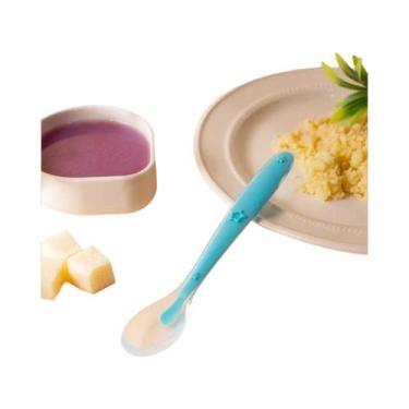 Imagem de Conjunto De Colheres De Silicone Para Bebês Em 9 Cores Com Padrão De E