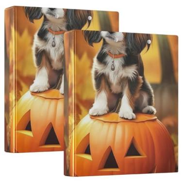 Imagem de Fichários personalizados de abóbora de 3 cm com 3 anéis, 200 folhas, prancheta, estampado, anel redondo, 31,5 x 27 x 6 cm, 1 pacote