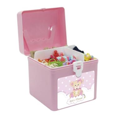 Imagem de Cor:Rosa Maleta Quadrada Bebe & Mamãe 15X15X16cm - Monte Líbano