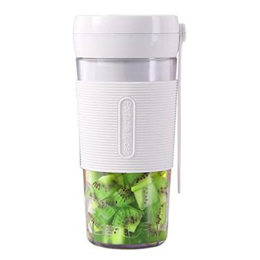 Imagem de Copo de Liquidificador Portátil para Suco com 4 Lâminas Bateria Recarregável 1200mAh Smoothie Multifuncional Casa Viagem Esportes Academia Carregament