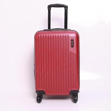 Imagem de Mala de Viagem Bordo 10kg ABS Pequena com Rodas 360° Cadeado Fixo Bagagem de Mão(Bordô)