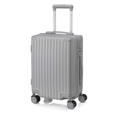 Imagem de Mala de Viagem Bordo ABS 10kg com Cadeado TSA 3 Dígitos Rodas Duplas 360° Proteção Lateral(Prata,51×33×20cm)