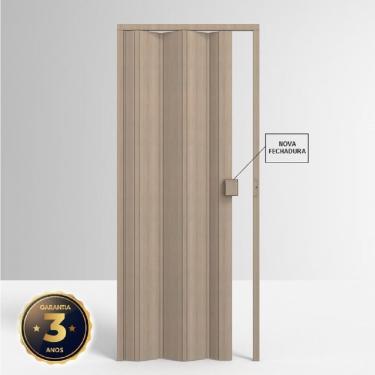 Imagem de Porta De Pvc Sanfonada 210x60cm PermattiBege Marmorizado Bege Marmorizado
