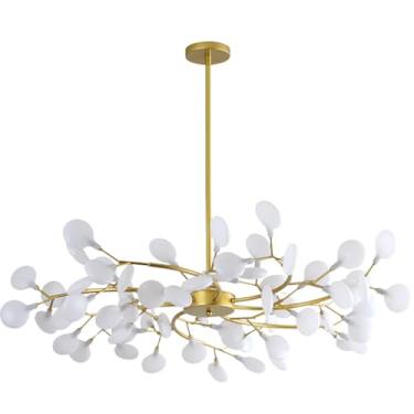 Imagem de Gimpo, Lustre Teto 110cm Ramos de Árvore 54 LEDs Luminária Metal Dourado Gimpo KJDD-E-522-GOLD-54