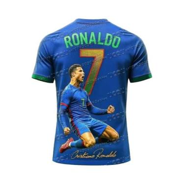 Imagem de Camisa De Futebol 3D Impressa Do Ronaldo Para Meninos, T-shirt De Trei