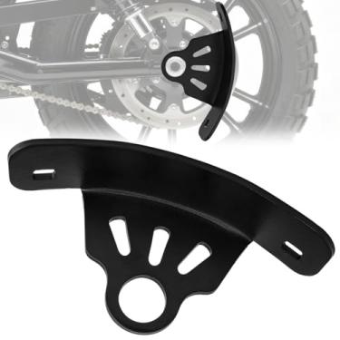 Imagem de HAZAWA Suporte de suporte lateral para placa de licença traseira de motocicleta, curvado, ajuste universal para motos Bobber Chopper Cruiser Cafe Racer (pequeno curvo, orifício Alxe de 2,5 cm)