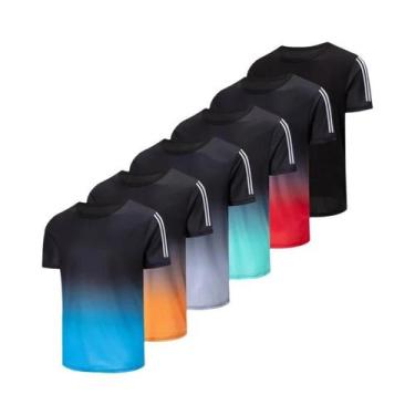 Imagem de Camiseta Masculina De Secagem Rápida Com Gola Redonda E Manga Curta Co