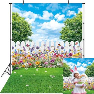 Imagem de Pano de fundo para fotografia de primavera, cenário de natureza, flores de jardim, foto de fundo para tema de primavera, aniversário, chá de bebê, festa de casamento, decoração de banner, suprimentos