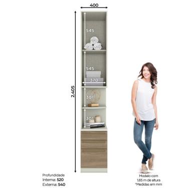 Imagem de Cômoda 1 Porta Predileto Henn Areia Hp/jequitibá