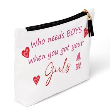 Imagem de QIBAJIU Galentines Day Bolsa de Maquiagem Presentes Decorações de Lembranças de Festa, Meninas, 9.4 x 6.9 x 1.9 inch