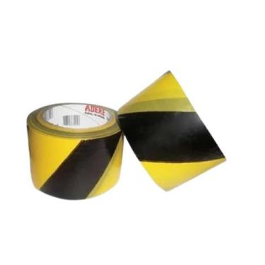 Imagem de Fita Demarcação De área Zebrada 70mm X 200 Metros - Adere - ADERE PROD