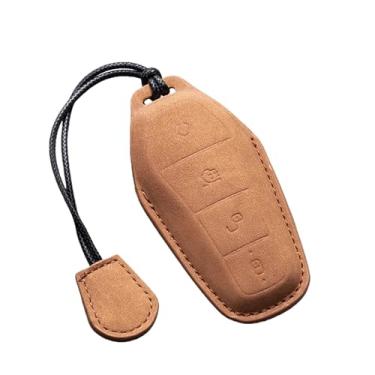 Imagem de Capa para chave de carro com suporte, compatível com BYD Second Song Tang Pro Qin Generation Han Ev Dm PLUS MAX Yuan Atto 3 Dolphin acessório(D-orange keyring)