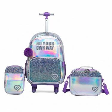 Imagem de Mochila Juvenil Yupe Grande Bolsa Resistente Lancheira Termica Estojo 27 Litros-Feminino