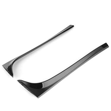 Imagem de Keenso Spoiler Traseiro, 2 Peças de Spoiler de Janela Traseira, Acessórios de Carro de Plástico ABS Tampa de Acabamento de Asa Lateral Com Fita Dupla Face, Adequado para MK7 (Preto brilhante)