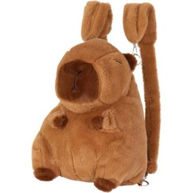 Imagem de Mochila Infantil UP4YOU Capivara Pelúcia M (6926845703132) - Luxcel